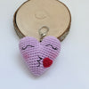 Hand Crochet Heart Keychains