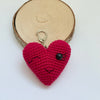 Hand Crochet Heart Keychains