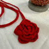 Crocheted Rose Necklace