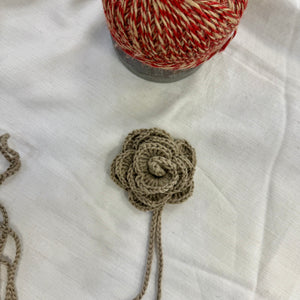 Crocheted Rose Necklace