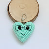 Hand Crochet Heart Keychains