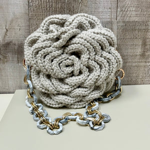 Crocheted Rose Bag