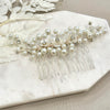 Bridal Pearl and Flowers Comb