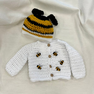 Knit Baby Bee Hat