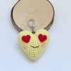 Hand Crochet Heart Keychains